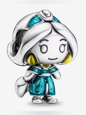 Silver, Blue & Yellow Jasmine Aladdin Disney Charm